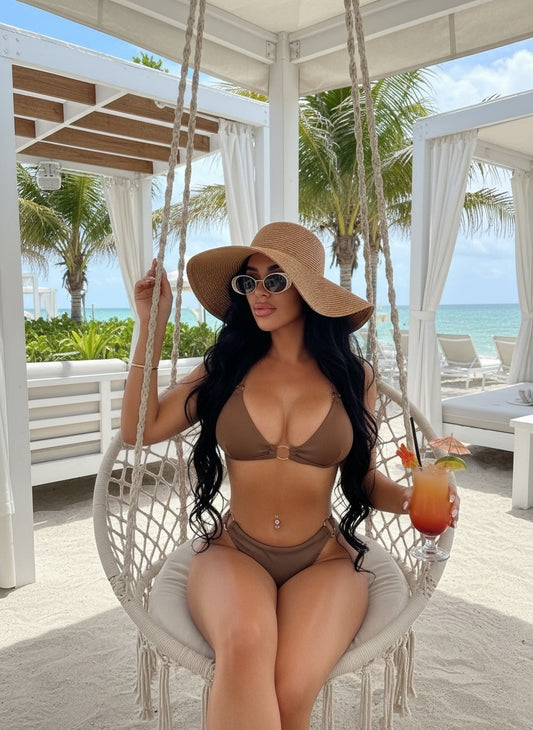 Plunge Spaghetti Strap Swim Set