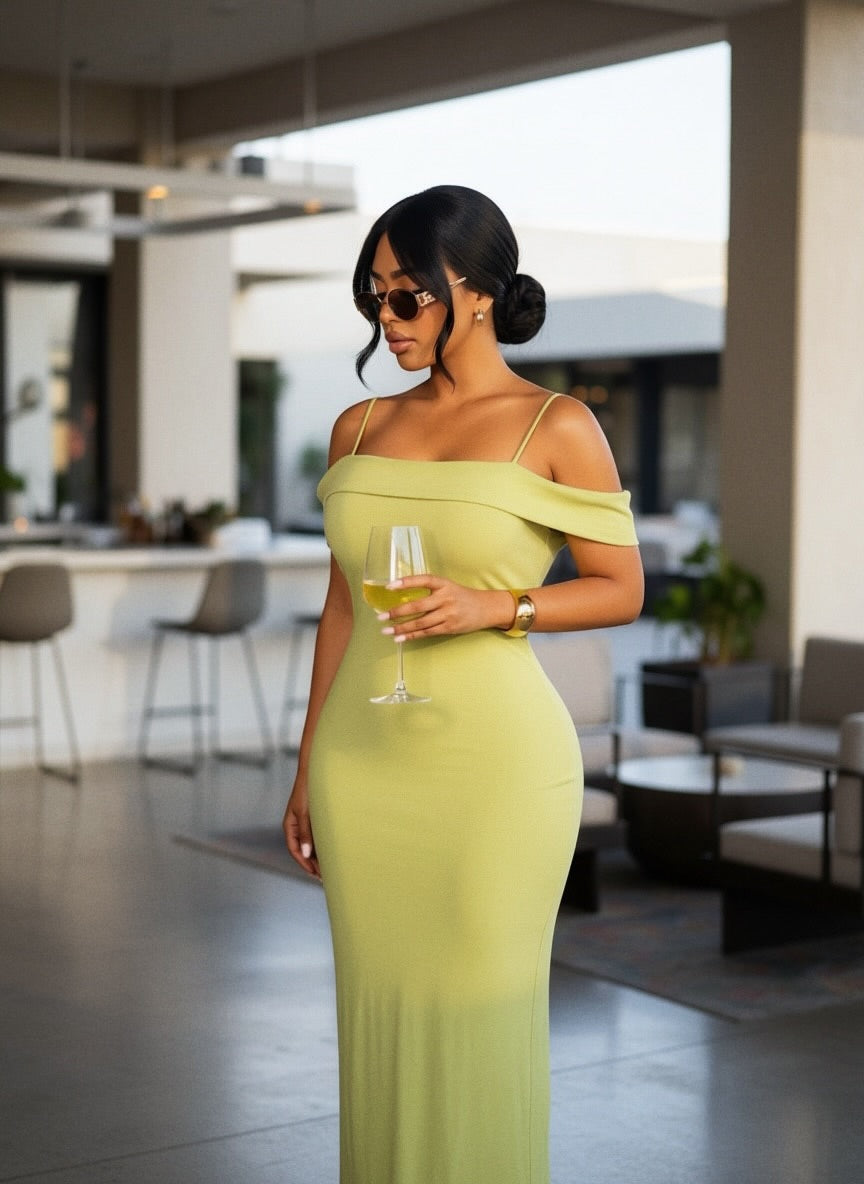 HYFVE off shoulder Fit Cami Maxi Dress