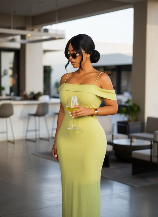 HYFVE off shoulder Fit Cami Maxi Dress