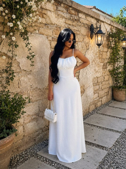 Tie Front Spaghetti Strap Maxi Dress